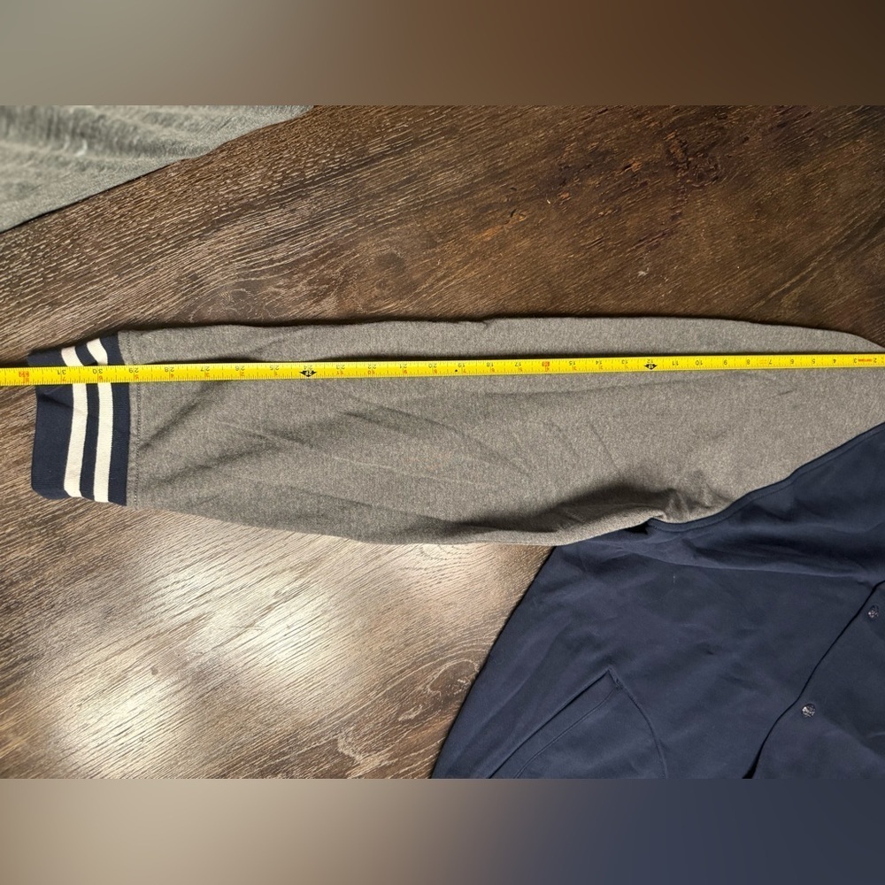 Polo Ralph Lauren Men's XXL Blue Gray Logo Varsity Bomber Jacket - Picture 6 of 6
